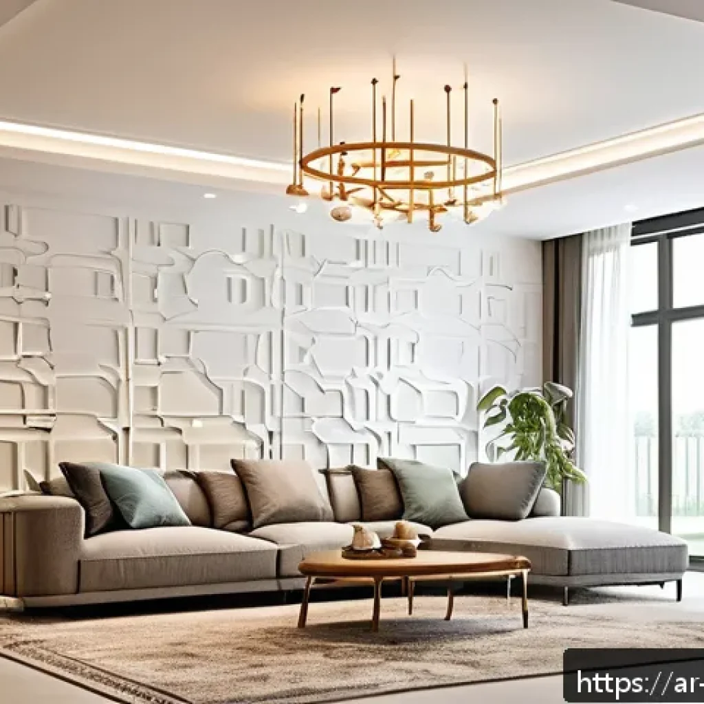 지열 냉난방 시스템의 고객 피드백 및 개선 방안 - A modern Middle Eastern family home interior showcasing a geothermal heating and cooling system in o...