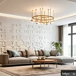 Home 23 지열 냉난방 시스템의 고객 피드백 및 개선 방안 - A modern Middle Eastern family home interior showcasing a geothermal heating and cooling system in o...